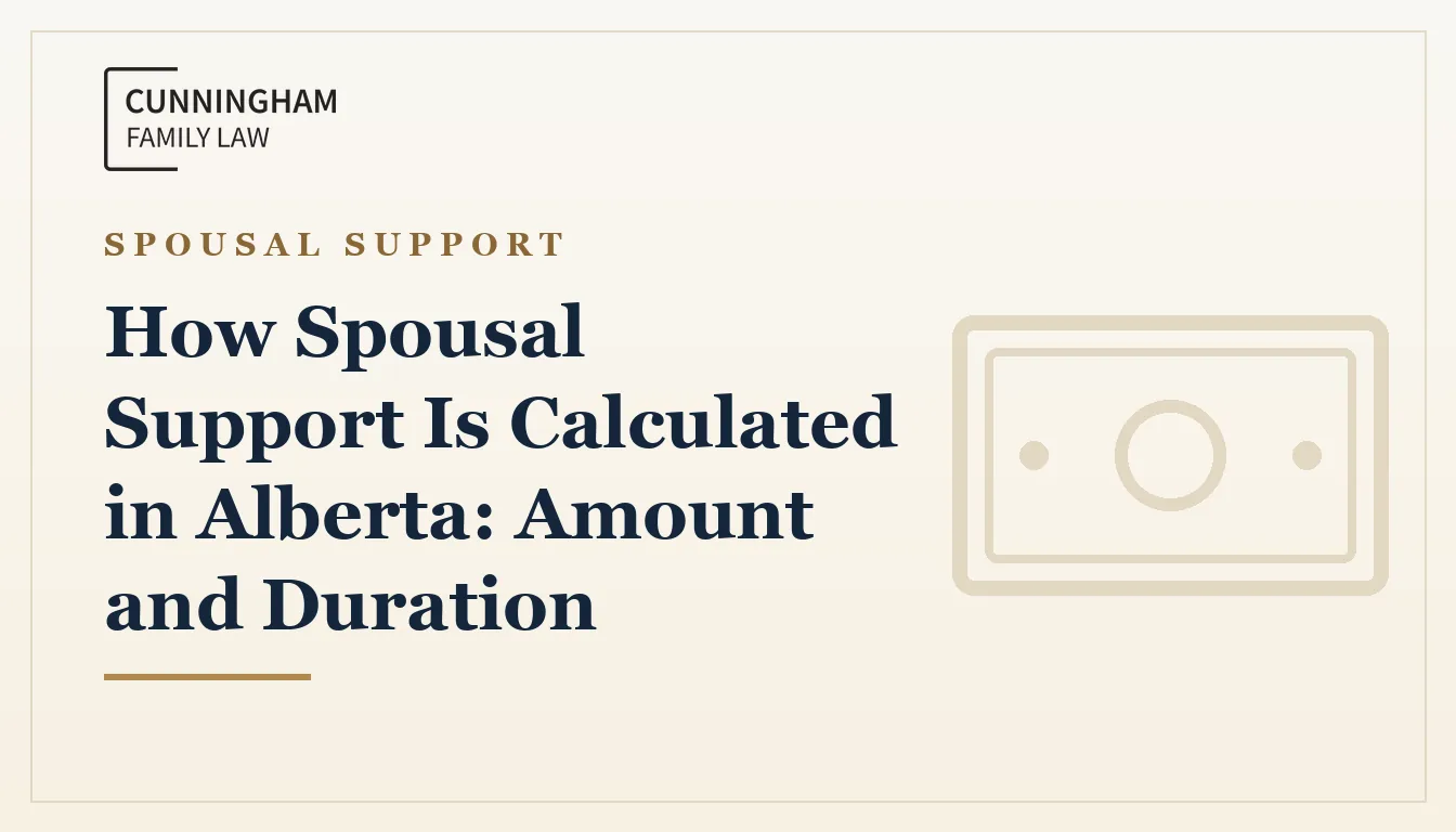 How spousal support is calculated in Alberta explained by a Calgary family lawyer