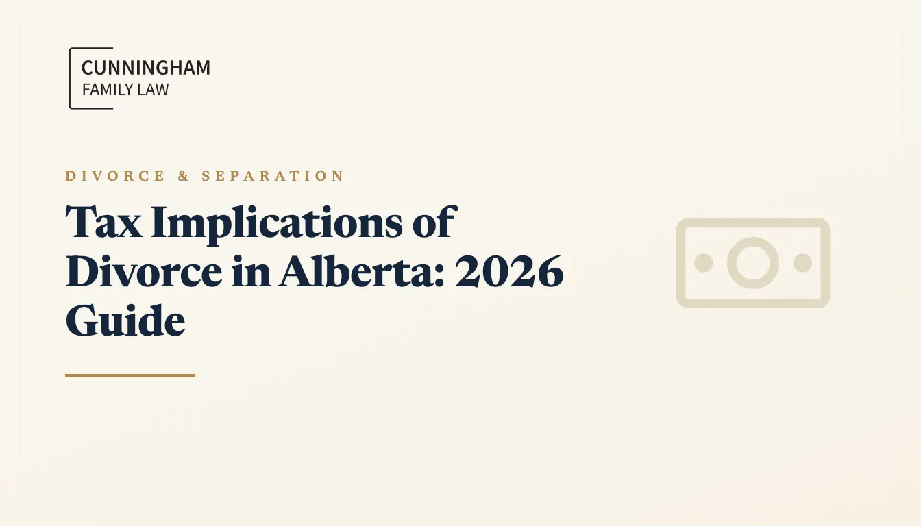 Tax implications of divorce in Alberta including RRSP transfers and property division