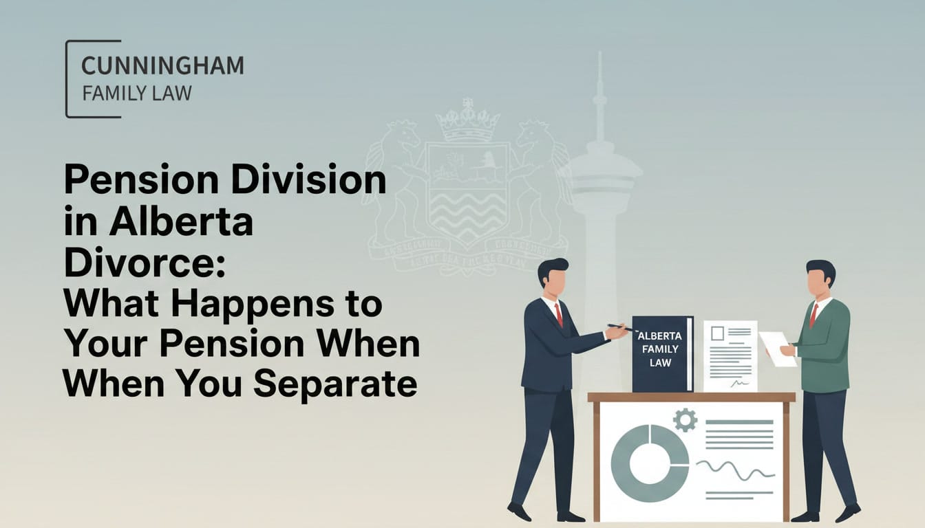 Calgary lawyer explaining pension division in Alberta divorce