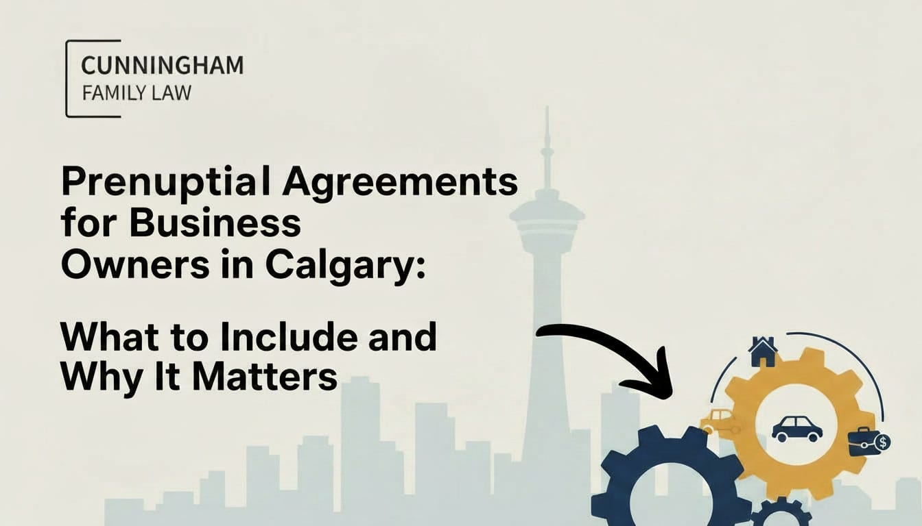 Calgary lawyer drafting prenuptial agreement for business owner